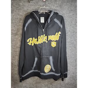 HARRY POTTER Hufflepuff Zip Up Hoodie Sweatshirt Size 2X